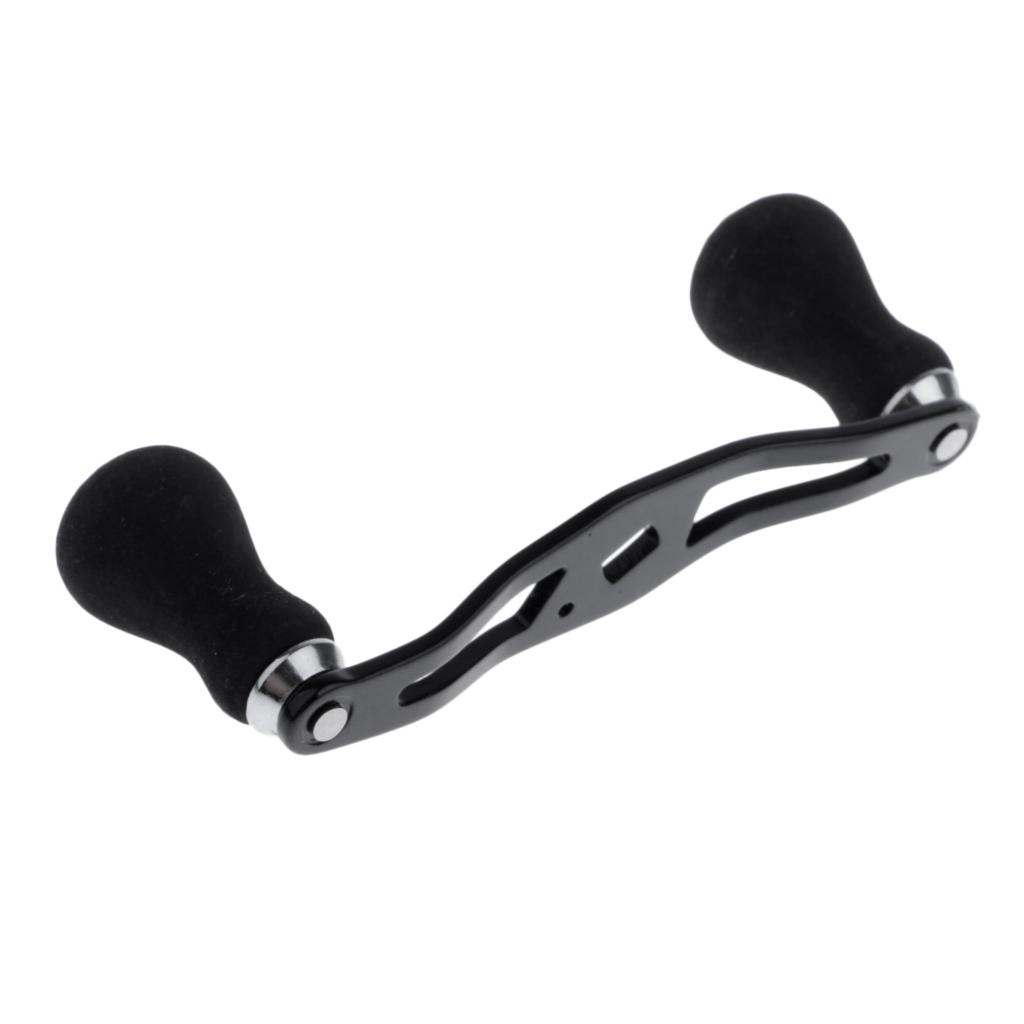 Aluminum Alloy Fishing Reel Handle DIY for Drum Raft Reel Replacement Black