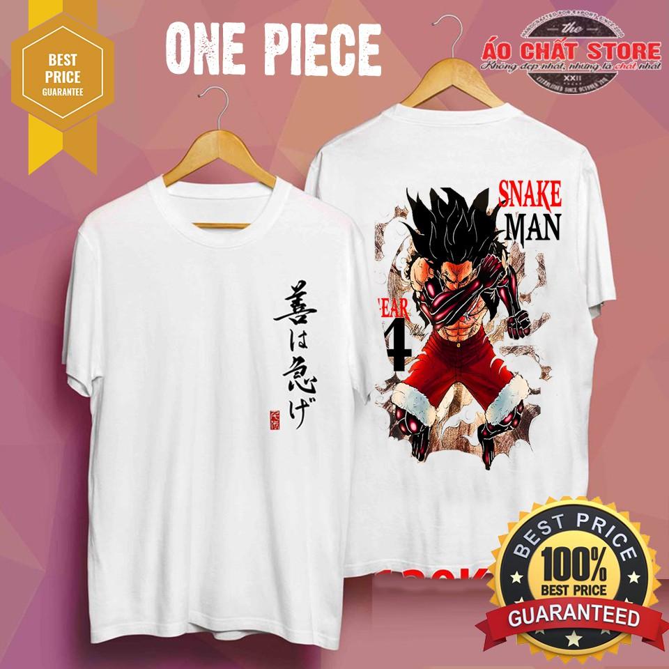 Áo Thun One Piece Figure Luffy Gear 4 Snake Man Cực Đẹp | Áo Phông Hải Tặc LUFFY SNAKE MAN 4 Tshirt OP81