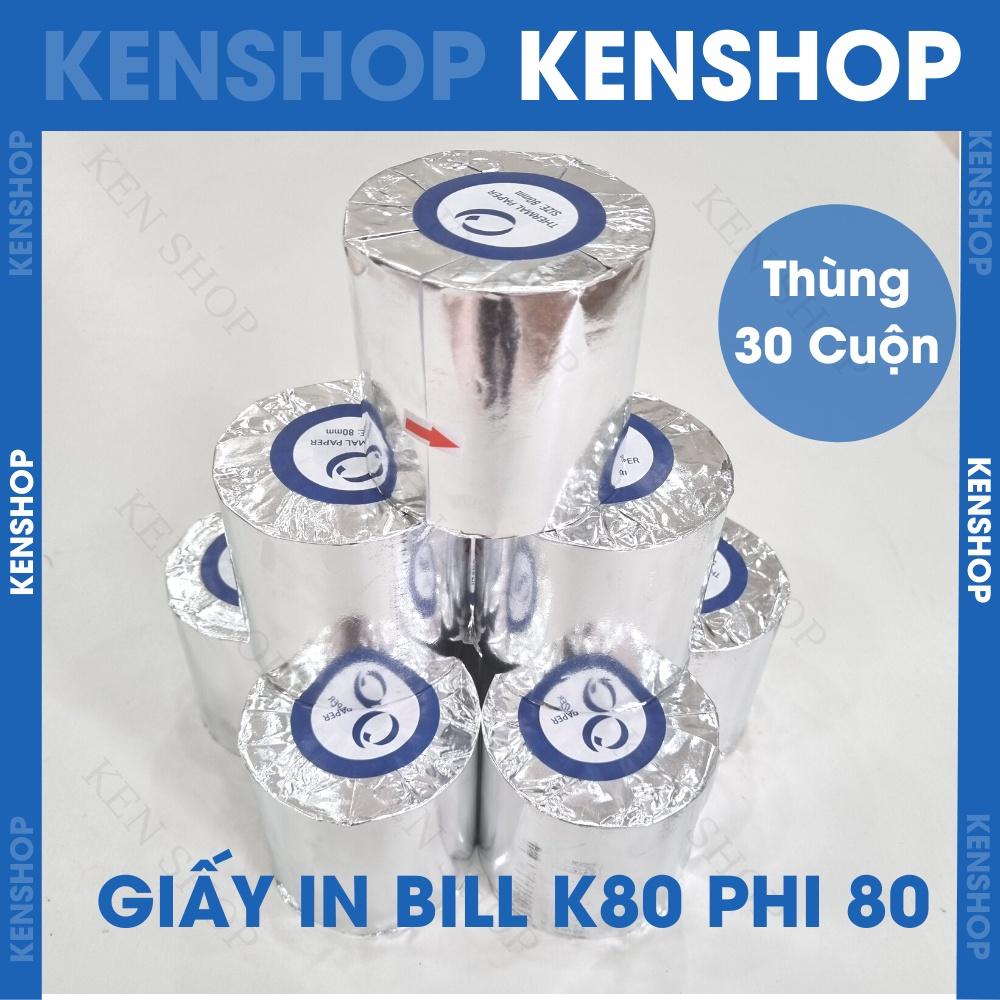 Giấy In Bill K80 đường kính 80 - Giấy In Nhiệt K80-80mm - giấy in pos ocha