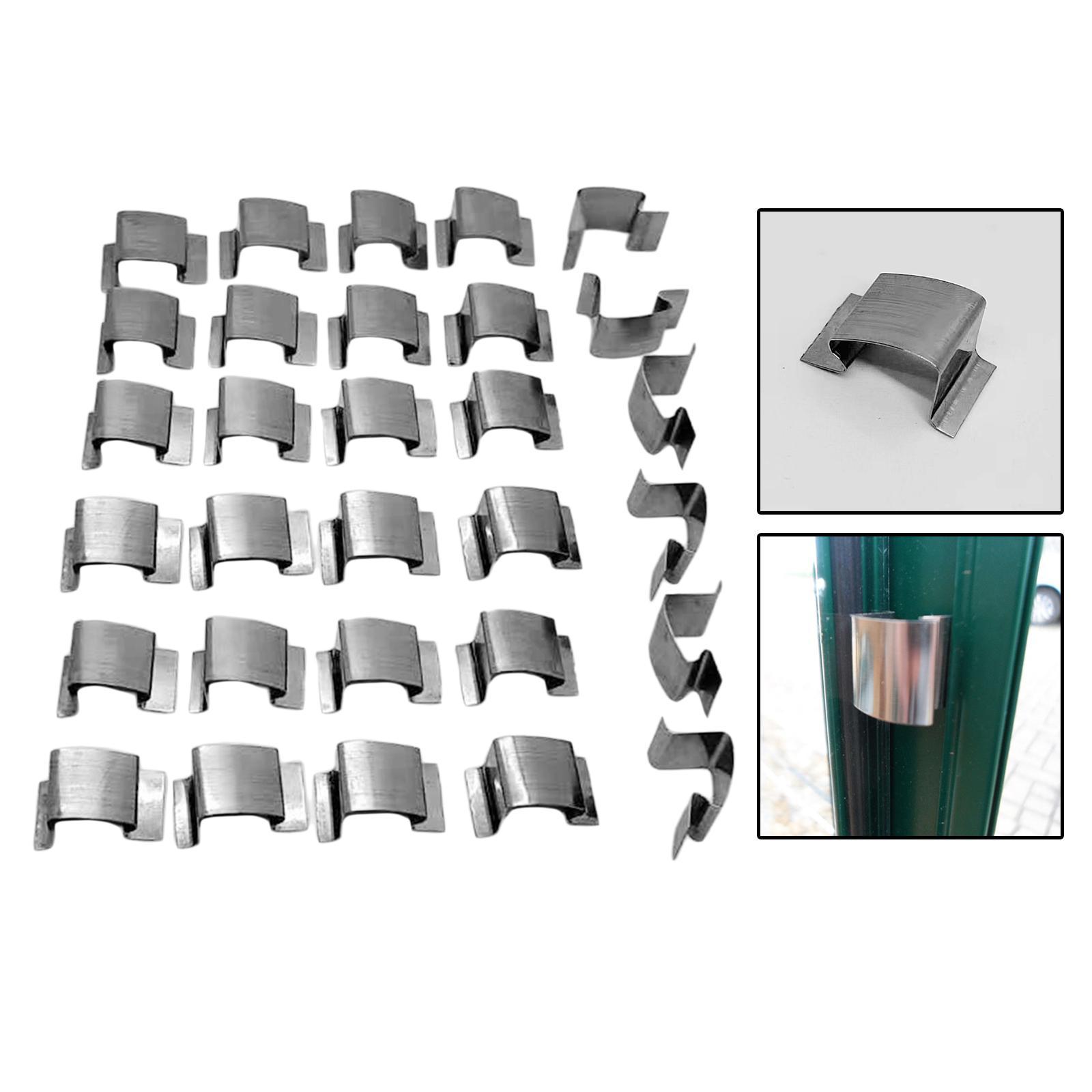 80pcs/Pack 304 Stainless Steel Greenhouse Glass Fixing G &amp; W Clips No Rust
