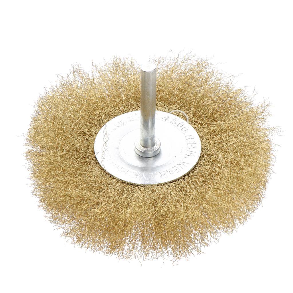 2Pcs Polishing Brush Wire Wheel Brushes for Drill Rotary Tool 100mm