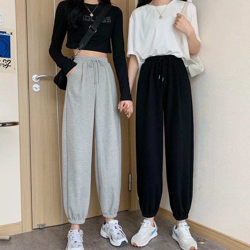 Quần Jogger Nữ Dài Ống Rộng Có Bo SIMPLE Ulzzang