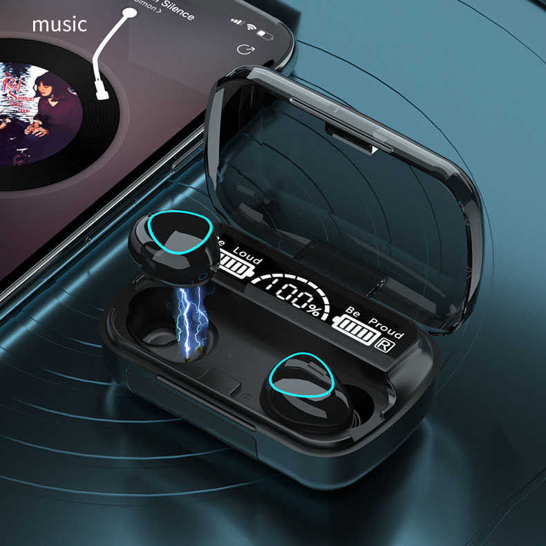 Tai nghe Bluetooth M10 Điều Khiển Cảm Ứng, Có Đèn LED, Thiết Kế Màu Đen Piano Sang Trọng, Nghe Nhạc, Chơi Game Cực Hay