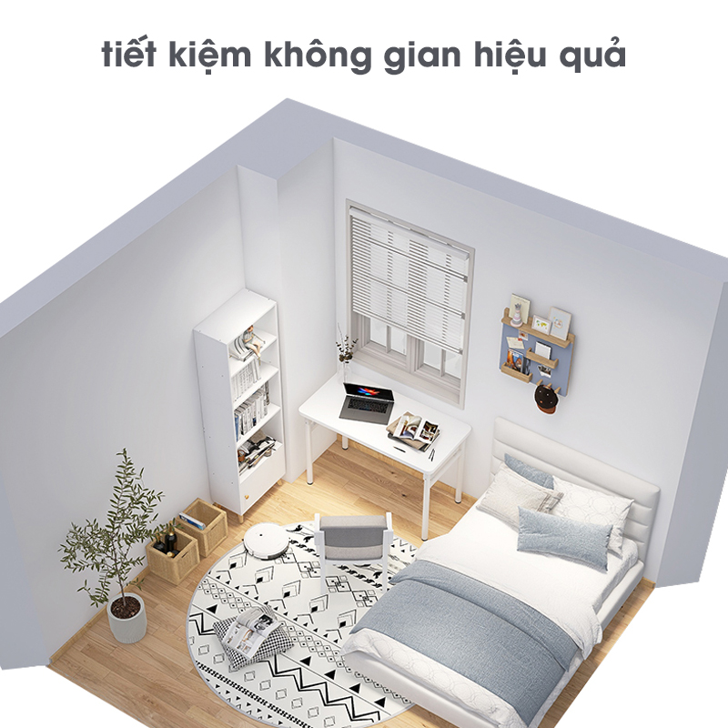 Bàn Học Bàn Làm Việc Xếp Gấp Gọn Văn Phòng Và Tại Nhà Thông Minh Có Thể Làm Bàn Ăn - Hàng Chính Hãng