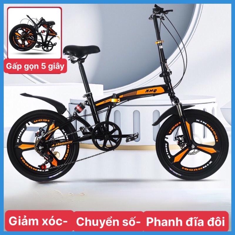 Xe Đạp Gấp 20 icnh- Giảm Xóc Trước Sau- Xe Đạp Nam Nữ Siêu Nhẹo