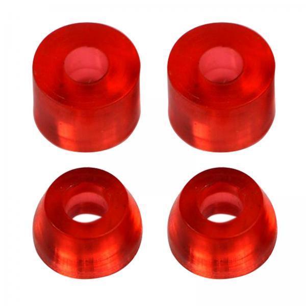 2x 4 Pieces Skateboard Bushings Longboard Truck Bushings Skateboard Cup Washers for Skateboard Trucks - Red 95A Longboard
