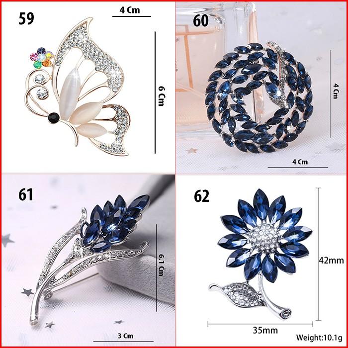 GOTI - Set Ghim Cài Áo Hình Hoa Cao Cấp Sang Trọng Kiểu Charm Trang Trí Váy Đầm Dành Cho Nữ - Ghim Cài Áo Cao Cấp SET05