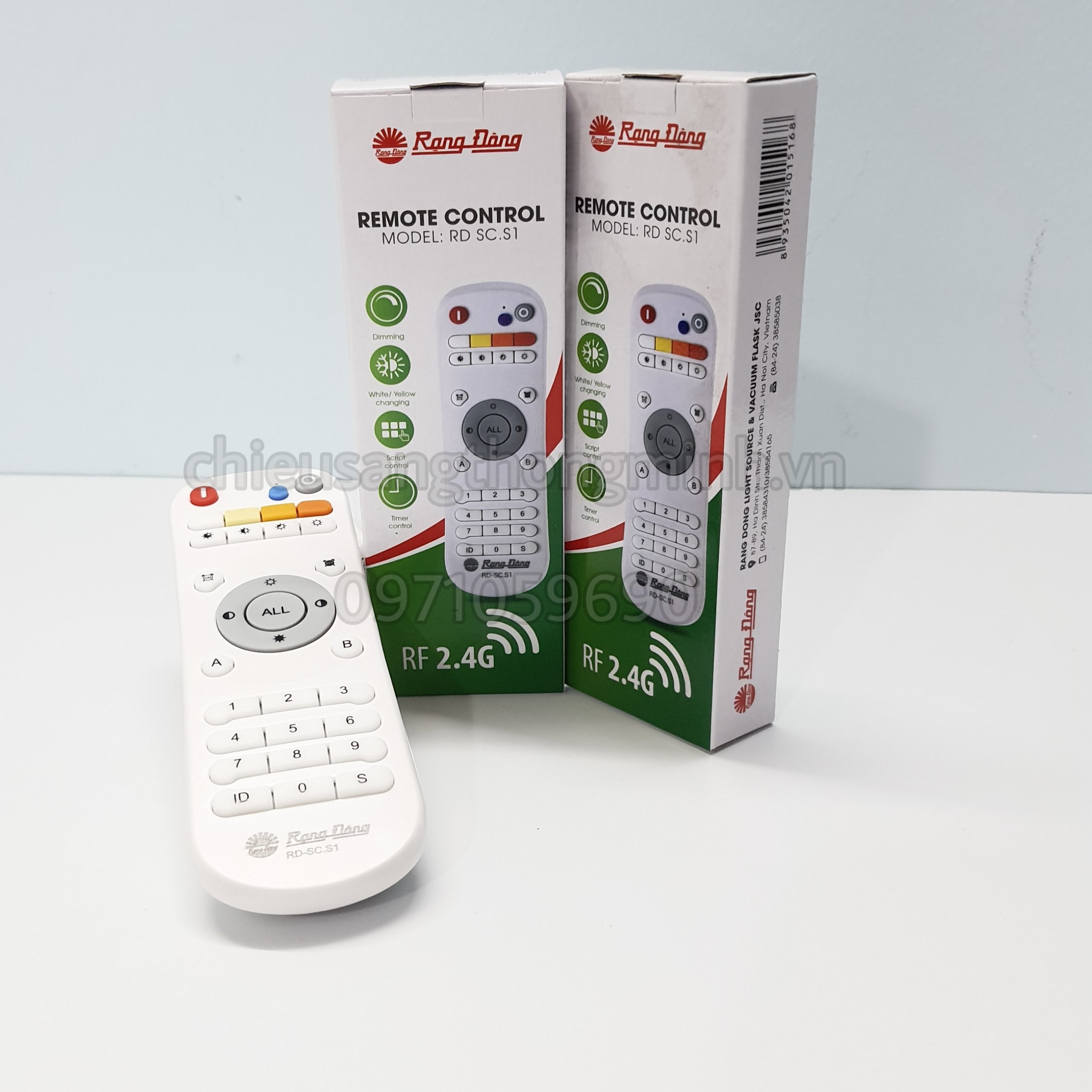 Điều khiển cầm tay dùng cho đèn led smart remote, chính hãng Rạng Đông SC.S1 dùng pin, điều chỉnh độ sáng, đổi màu ánh sáng trắng vàng, đặt kịch bản, hẹn giờ, thuận tiện cho mọi lứa tuổi