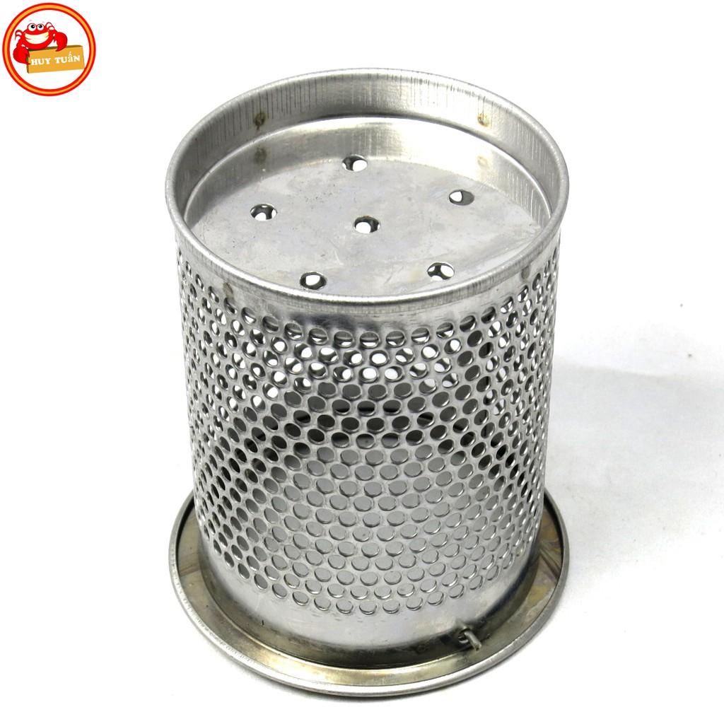 Bộ giỏ lọc và nắp chặn rác bồn rửa chén bằng inox