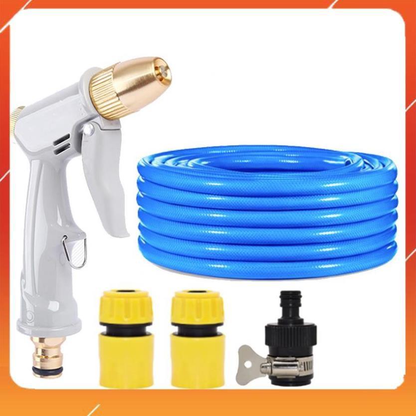 Bộ dây vòi xịt nước rửa xe, tưới cây tăng áp 3 lần, loại 15m 206846