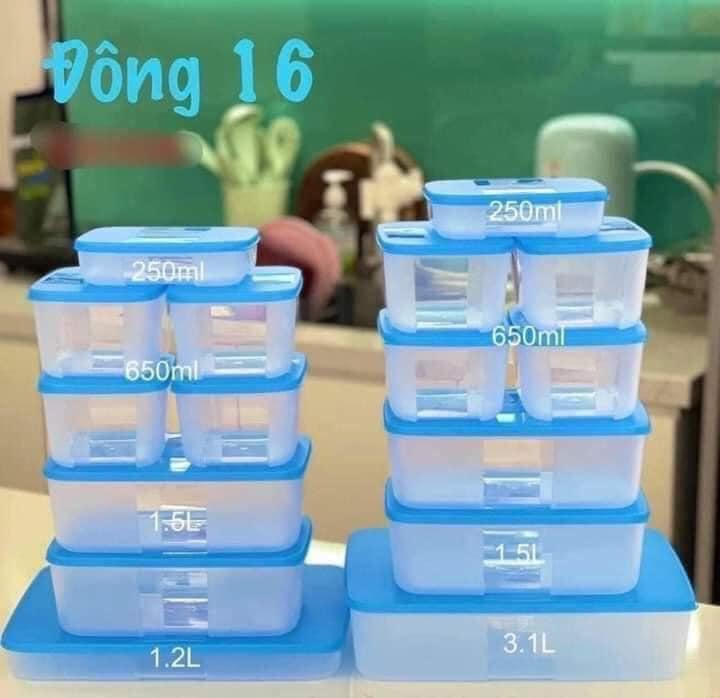 BỘ 16 HỘP TRỮ ĐÔNG TUPPERWARE Freezermate