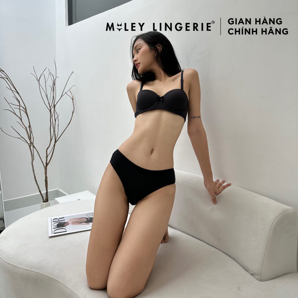 Áo Ngực Nữ Cúp Ngang Mút Mỏng Miley Lingerie - Đen BRM01102