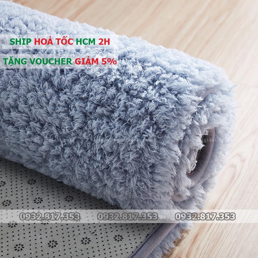 Thảm Lông Cừu Cao Cấp | Lông Tròn Trải Sàn Có Đế Chống Trượt | Tròn 80cm, 1m, 1m2