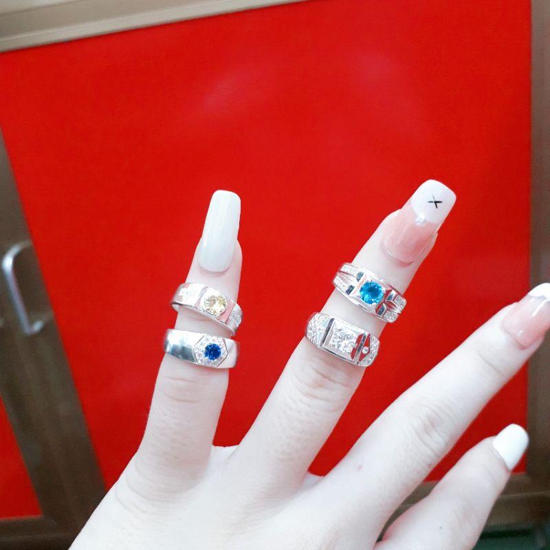 Nhẫn bạc bé trai đính đá cao cấp YN JEWELRY