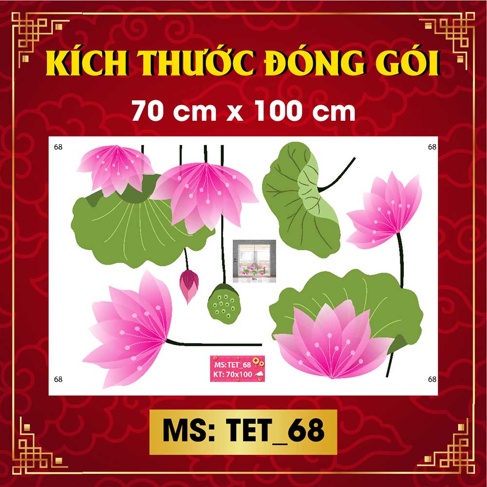 Decal trang trí tết combo số 23