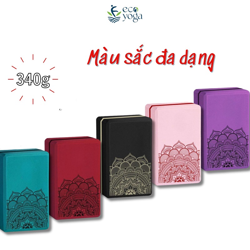 Gạch Tập Yoga In Hoa Madala 240g và 340g Chất Liệu EVA An Toàn , Bảo Vệ Sức Khỏe Của Bạn Khi Tập Luyện