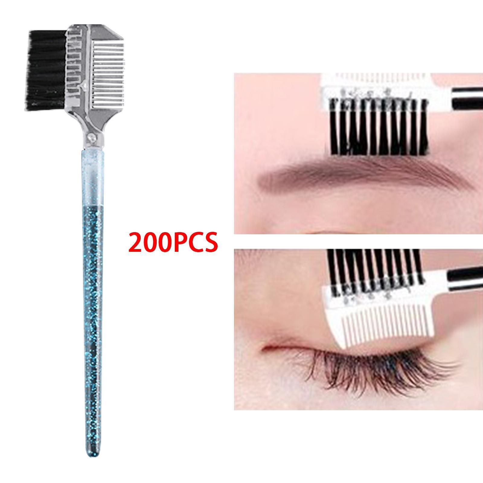Eyebrow Brush and Comb Dual Purpose Professional for Cosmetic Tools 200x Blue