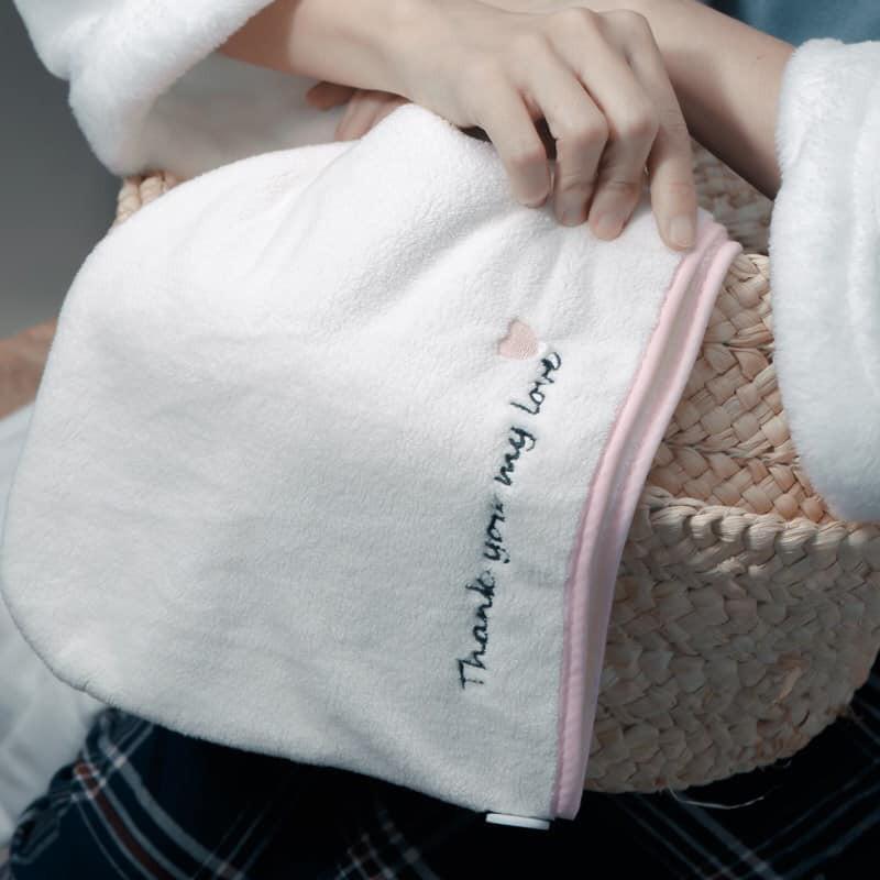 Khăn lông quấn ủ tóc cotton siêu thấm mềm mịn, khăn trùm đầu