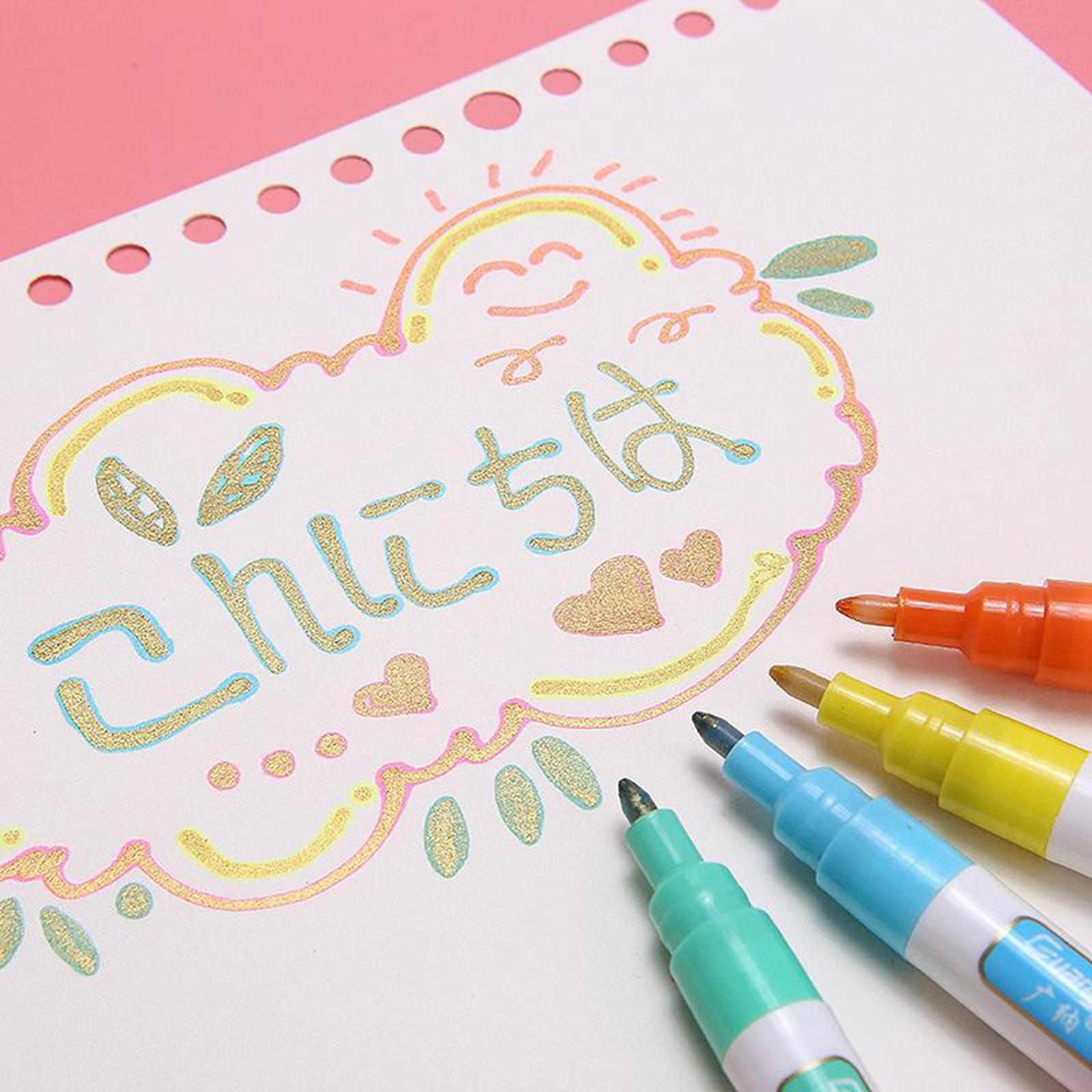 0.7mm Double Line Outline Pen Marker for Painting Painting Accs