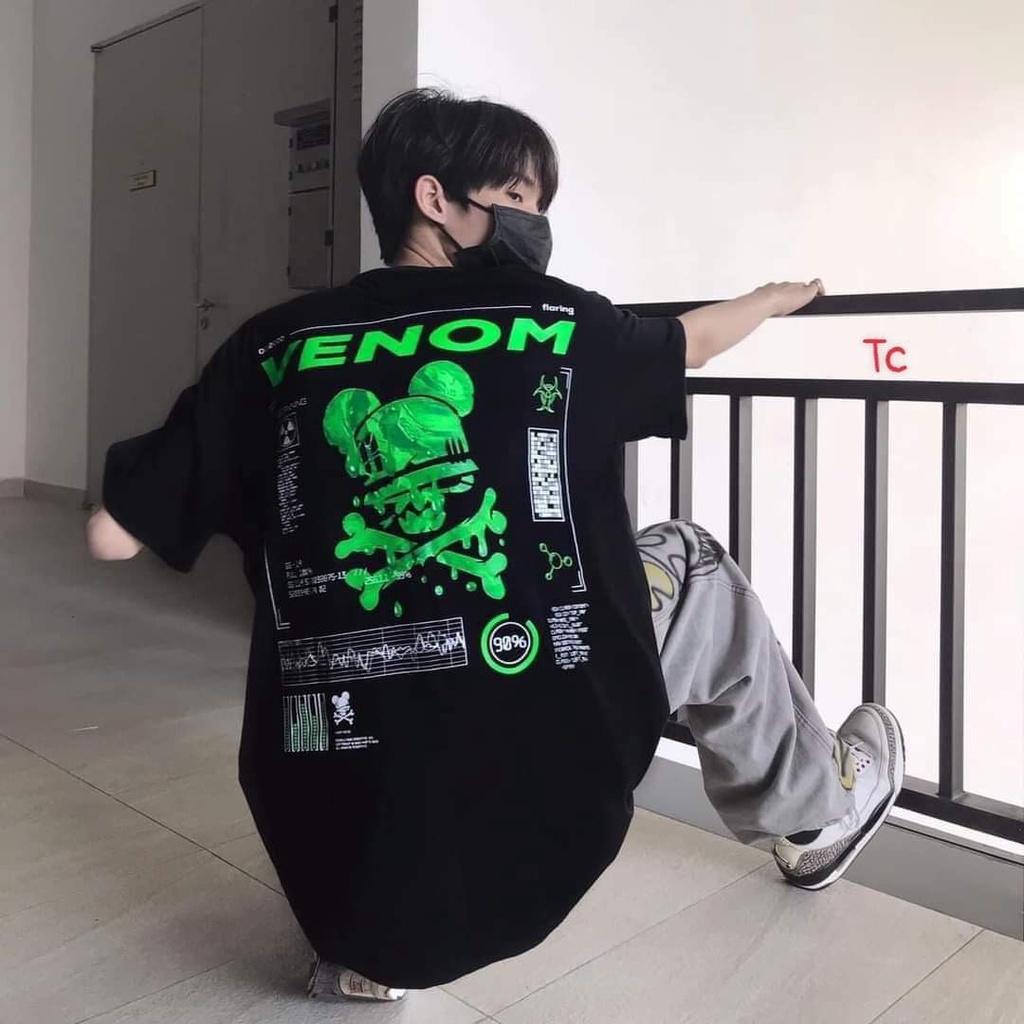Áo Phông Đen Venom Nam Nữ Cộc Tay Dáng Rộng
