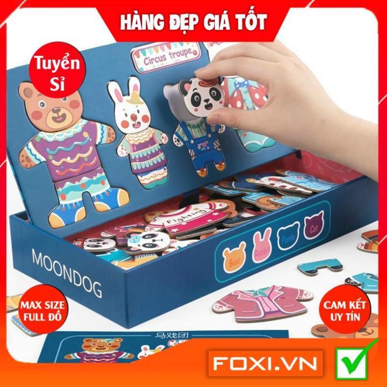 Đồ chơi ghép hình nam châm Foxi thay trang phục nhà gấu moondog nhiều Chủ đề chuyên nghiệp