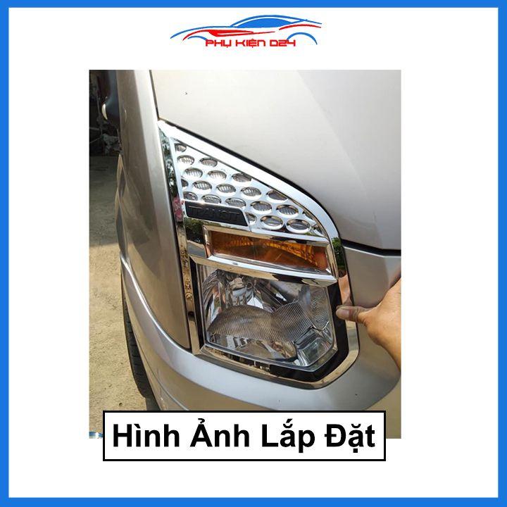 Ốp viền đèn pha hậu mạ crom Transit 2014-2015-2016-2017-2018-2019-2020 chống trầy trang trí bảo vệ xe
