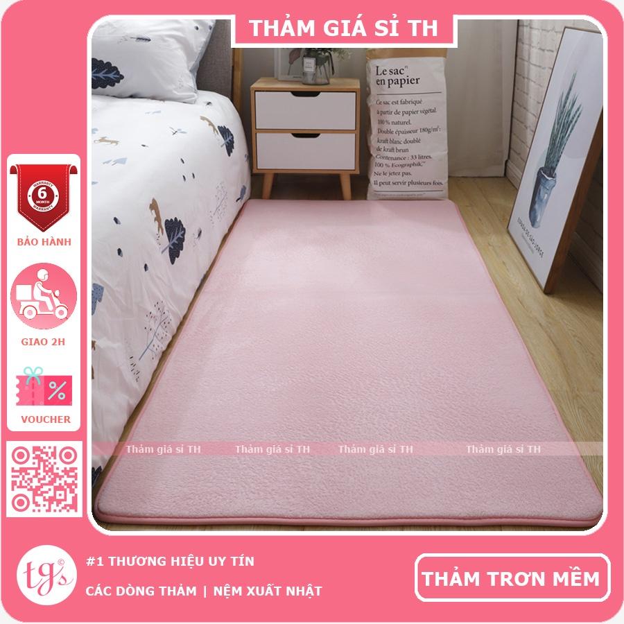 Thảm Nhung Màu Hồng | Thảm Trang Trí Phòng Khách - Phòng Ngủ - Thảm Trải Sofa - Thảm Dành Cho Bé