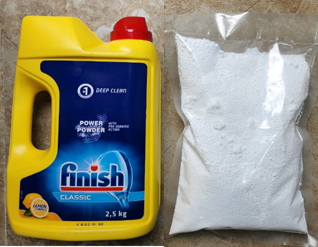 Bột rửa bát Finish 2.5kg + Muối Finish 1.2kg - Combo bột 2.5kg+muối 1.2kg - sử dụng dùng Cho Máy rửa bát