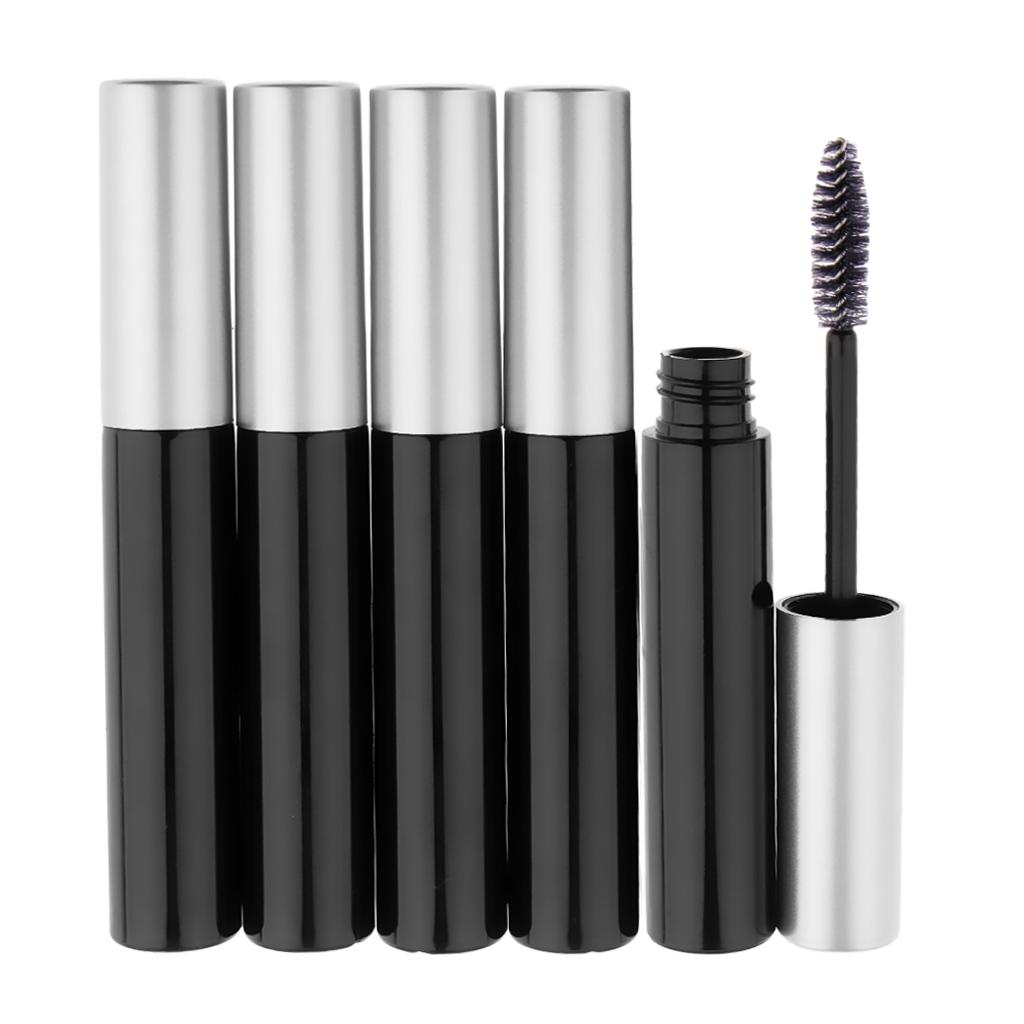 5 Pieces 10ML Black Empty Mascara Tube Eyelash Liquid Bottle Makeup Cream Tubes