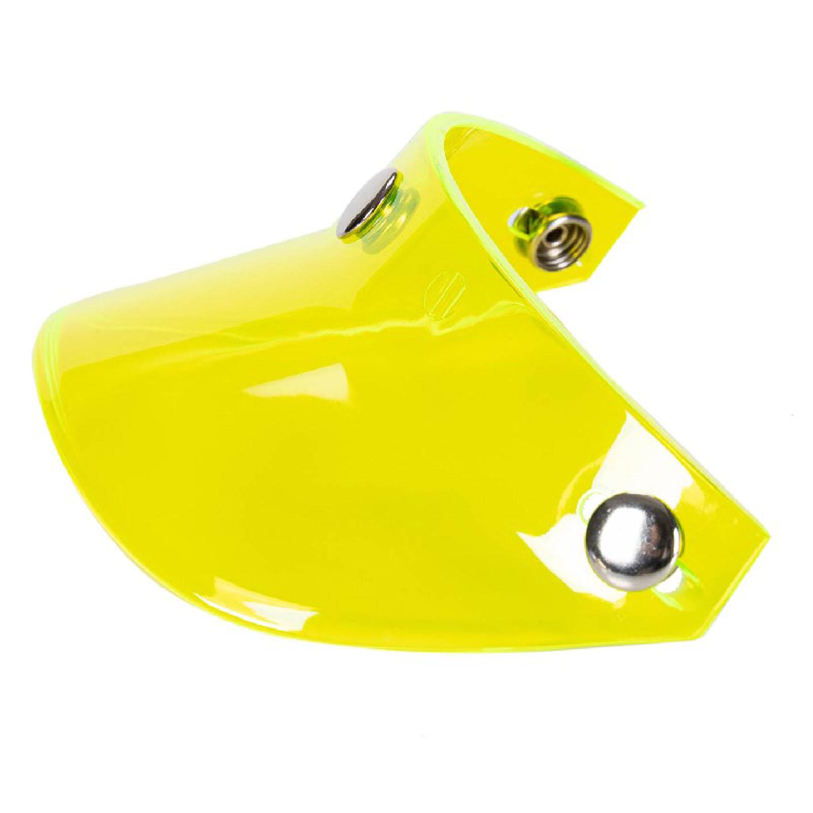 Universal Motorcycle 3 Snap-Button Visor Flip Up Down Open Face Helmet Wind Shield