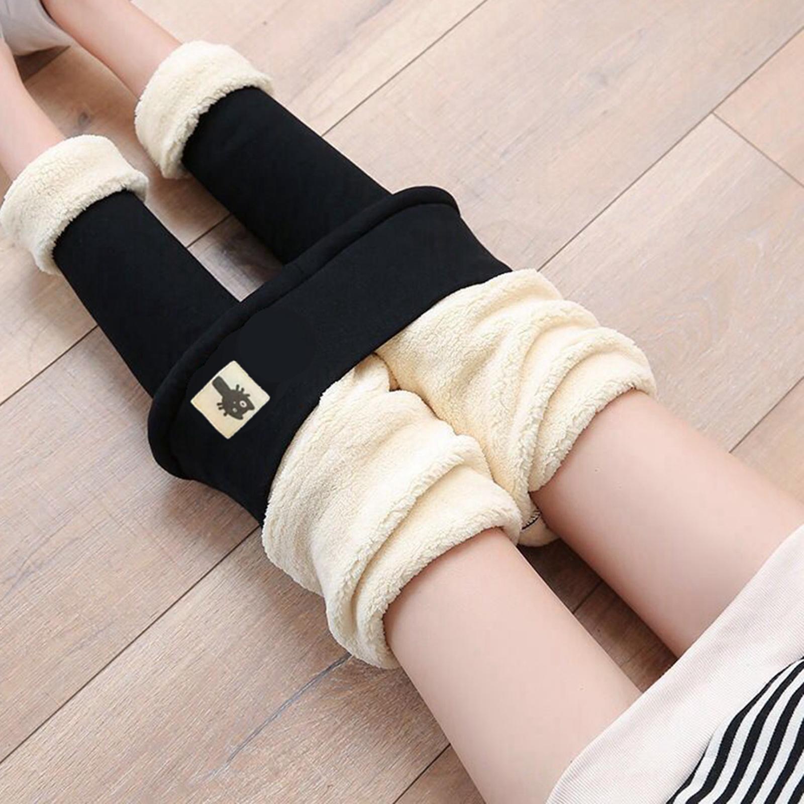 Women Fleece Lined Leggings Thick Cashmere Tights High Waisted Legging Women Leggings Workout Running Winter