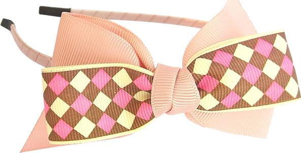 Cài Tóc Thắt Nơ Kẻ Ô Sam Handmade B003