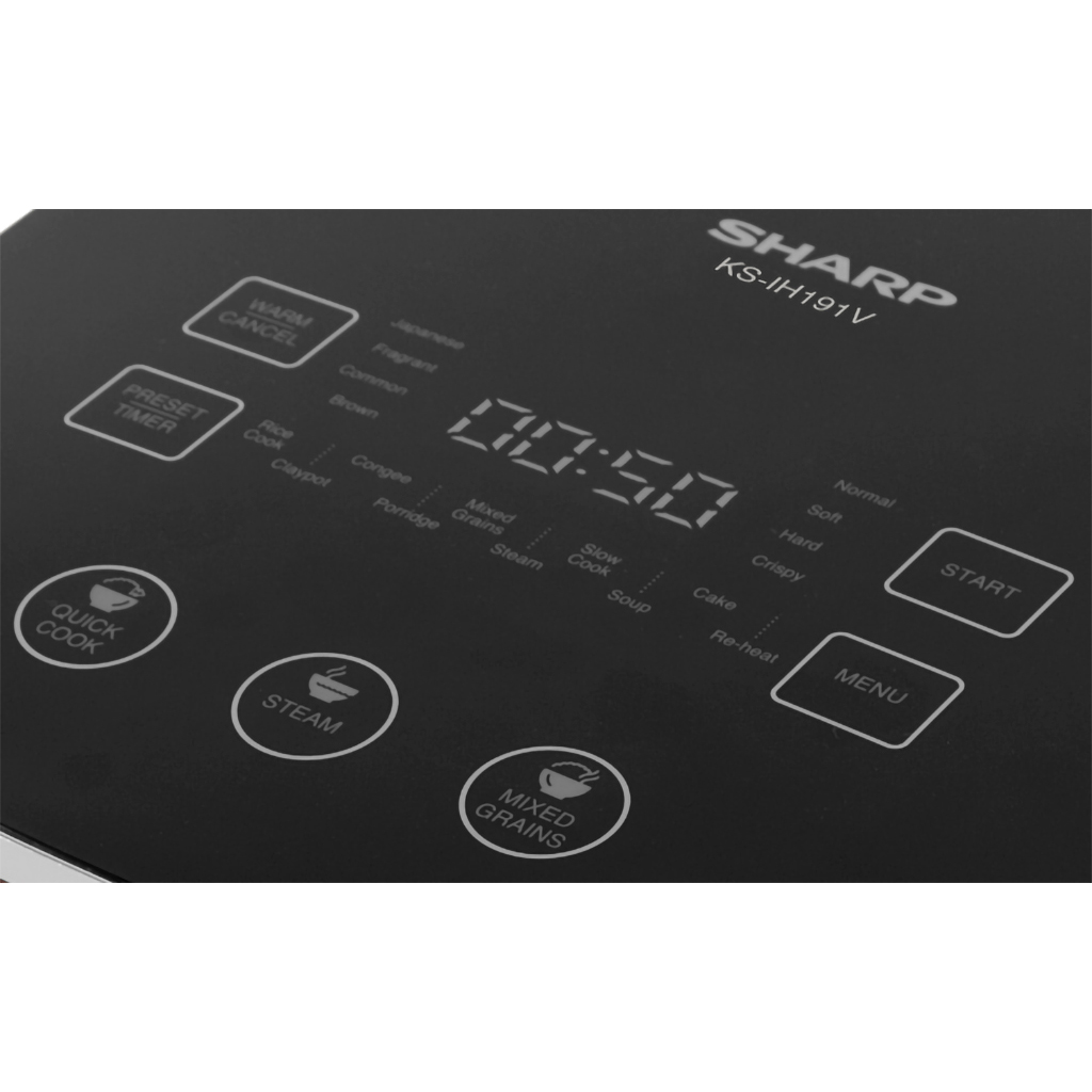 Nồi cơm điện cao tần Sharp 1.8 lít KS-IH191V-RD - Hàng Chính Hãng
