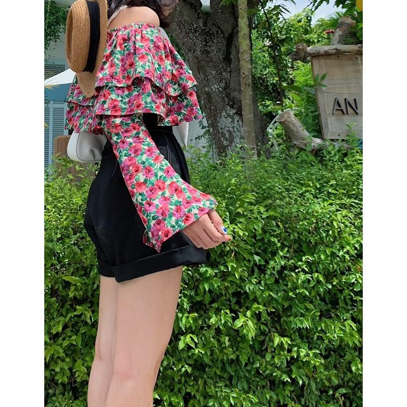 Áo trễ vai tay dài Butterfly Top By Gum