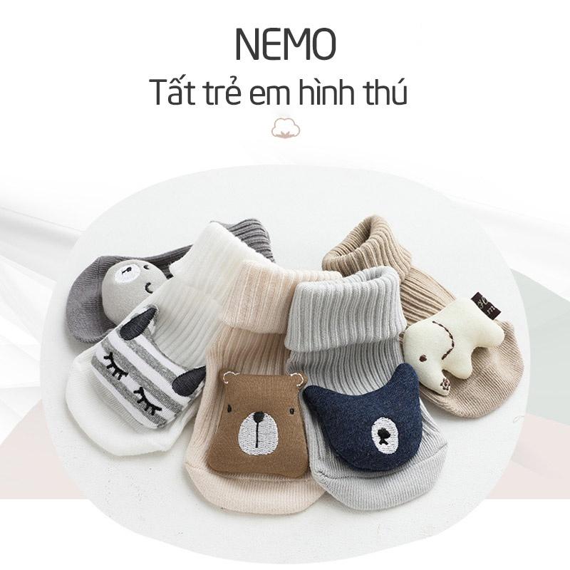 Tất trẻ em cao cổ hình thú 3D Nemo