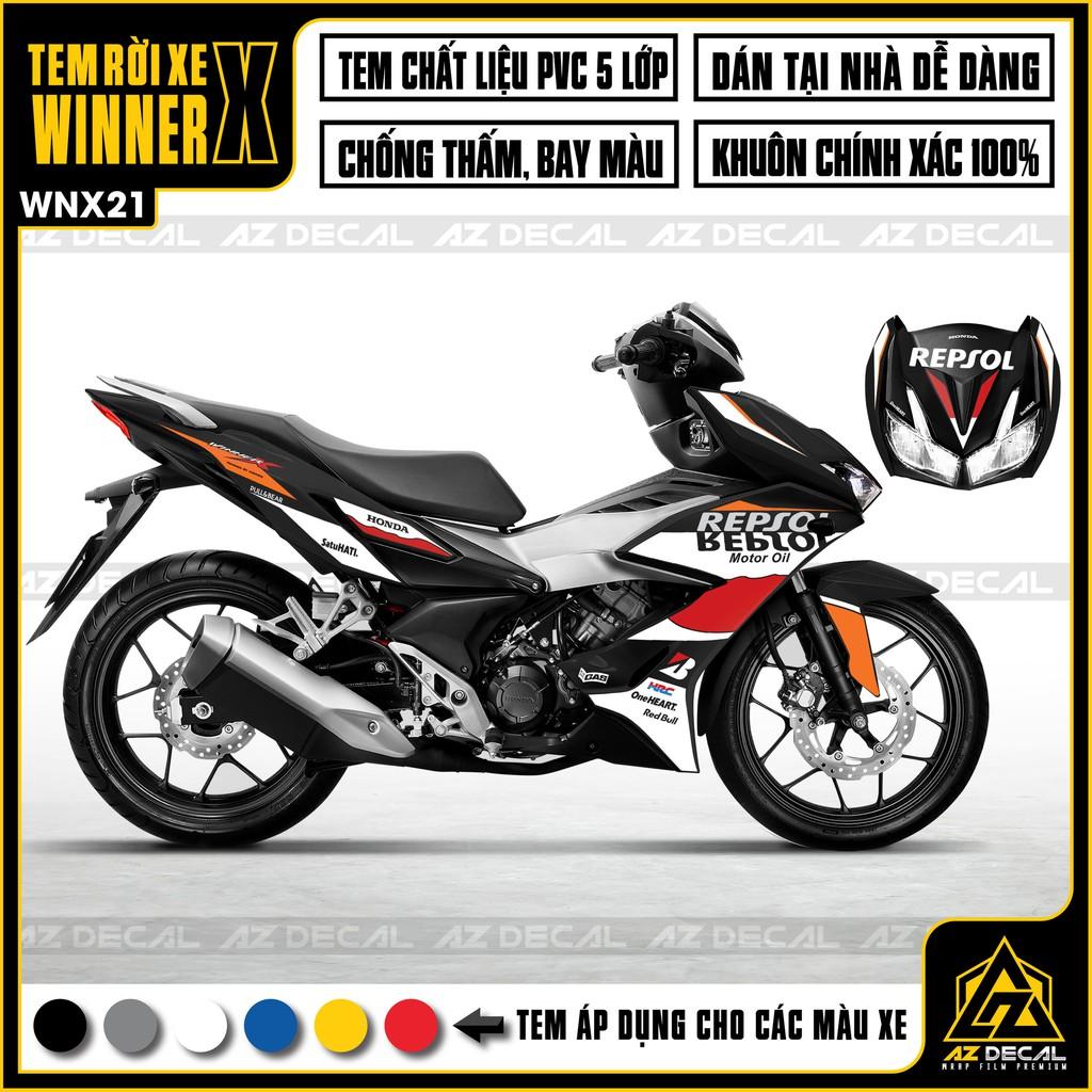 Tem Rời Dán Xe Winner X Mẫu Repsol 02 | WNX21 | Decal Chế Xe Máy Chống Nước, Chống Bay Màu, Cắt CNC Khuôn Sẵn