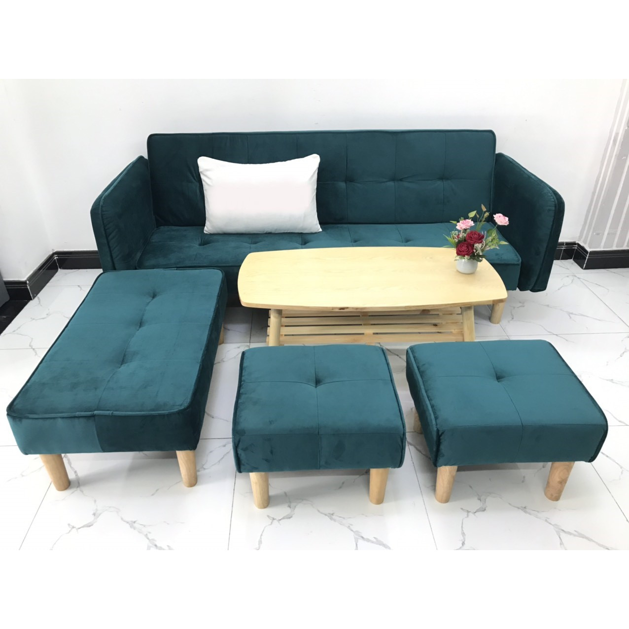 Cả bộ sofa bed sofa giường tay vin phòng khách salon sivali01 sopha