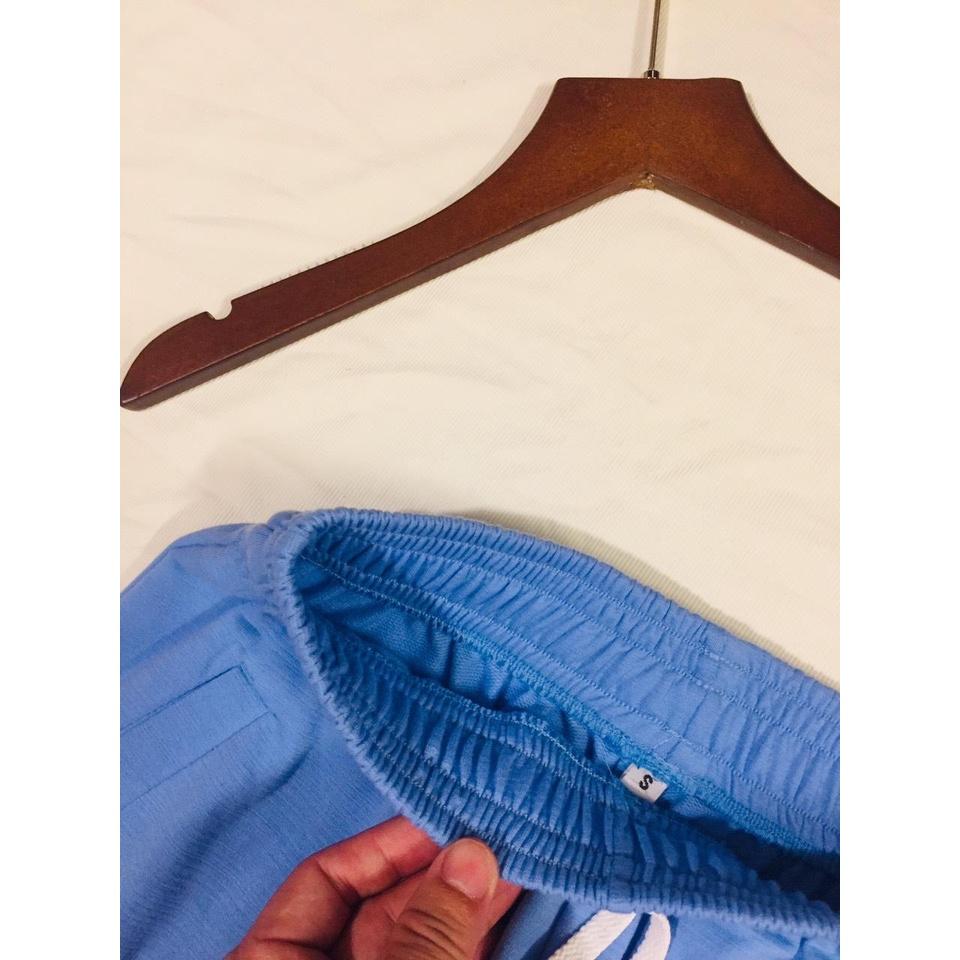 Quần nỉ nữ cotton Jogger sport _ thêu chữ