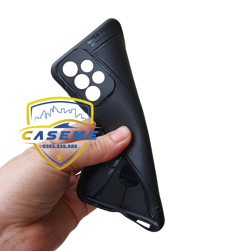 Ốp lưng cho Samsung Galaxy A23 4G silicon giả da, chống sốc Auto Focus - Hàng Chính Hãng