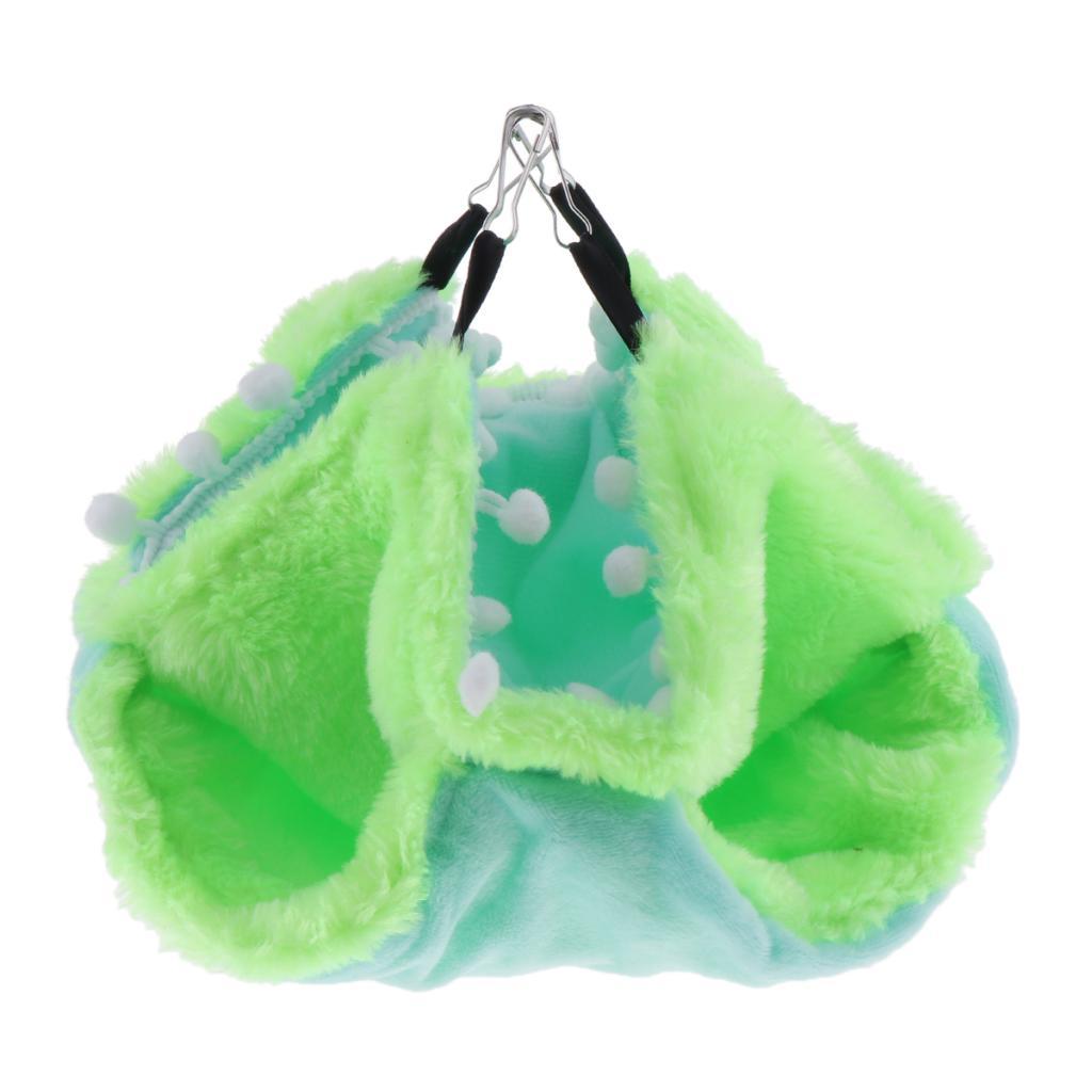 Small Animal Birds Cozy Hammock Winter Warm Nest For Hamster Birds Parrot Green