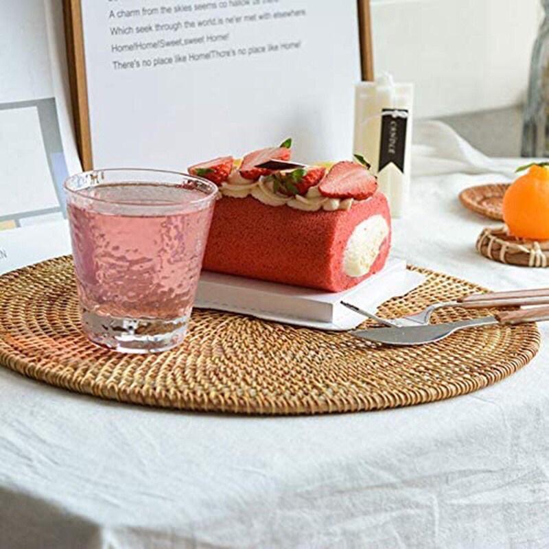Lót mây tròn chịu nhiệt, khay tròn decor, lót nồi lót đĩa bàn ăn | Cappiano home