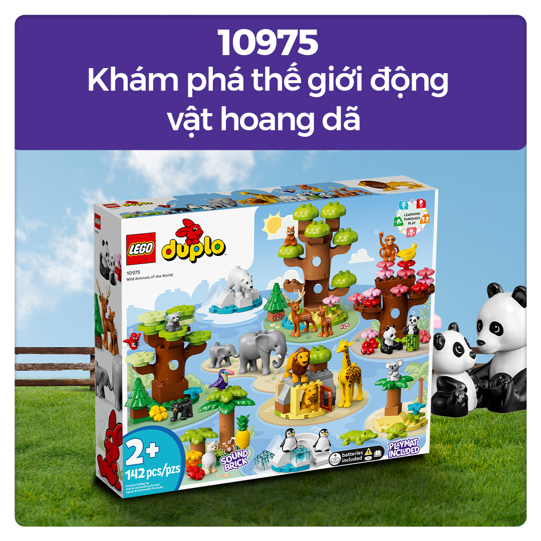 LEGO DUPLO 10975 Khám phá thế giới động vật hoang dã (142 chi tiết)