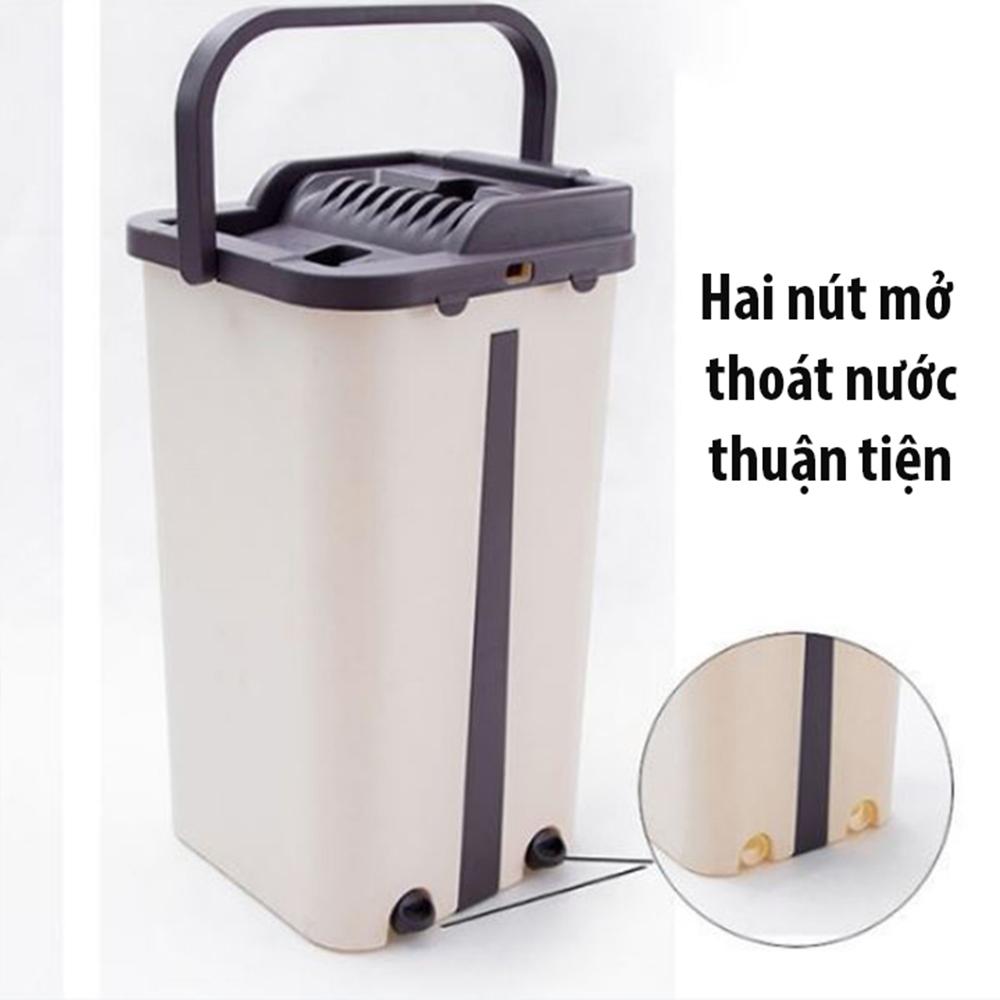 Bộ Chổi Lau Sàn Nhà Thiết Kế Gọn Nhẹ Hiện Đại Dễ Dàng Sử Dụng Vắt Tự Động Thông Minh Tặng Kèm 2 Bông Lau Nhà - Hàng Loại 1