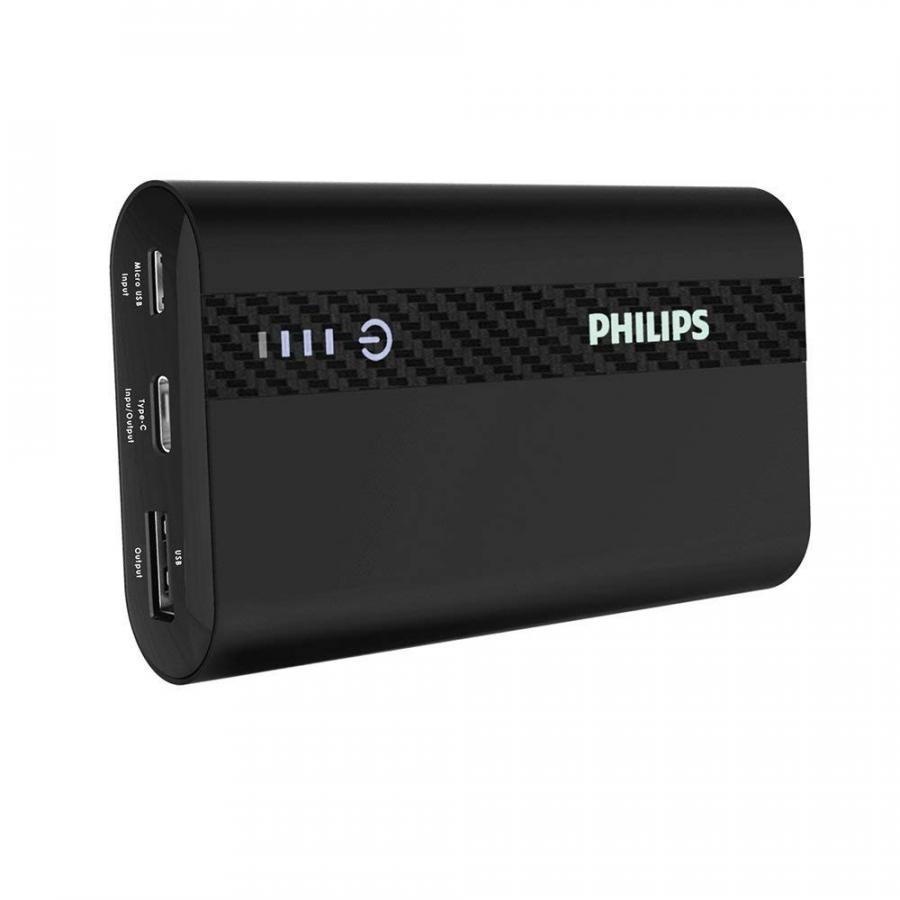 Pin sạc dự phòng Philips DLP2101QBK 10000mAh tích hợp cổng USB-C - Hàng Chính Hãng