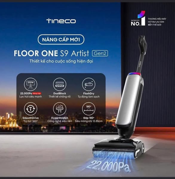 Máy hút bụi Tineco Floor One S9 Artist Hàng chính hãng