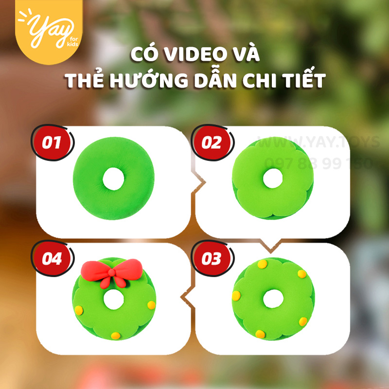 Đất Sét Không Hàn The Chủ đề Giáng Sinh Cho bé 3+ - Mideer