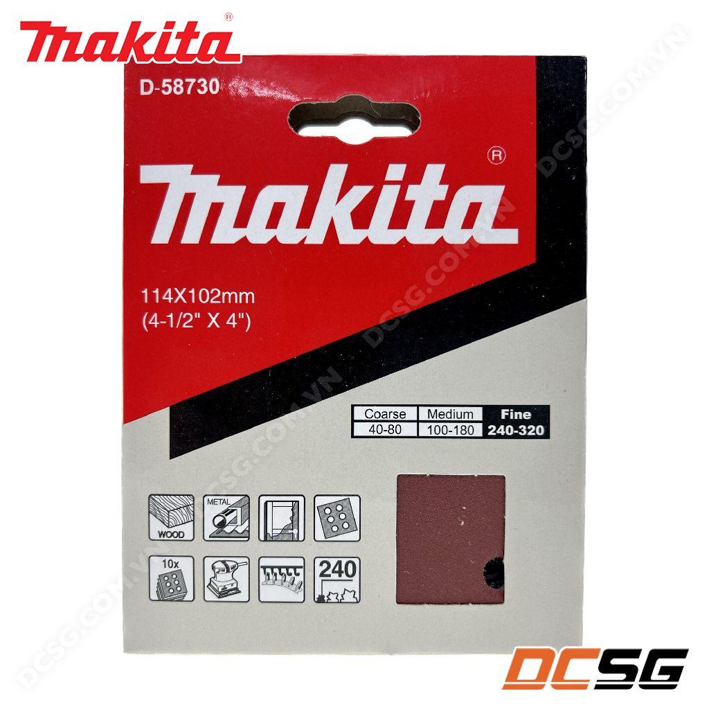 Giấy chà nhám đế lông 114x102mm cho máy DBO480/ DBO482 Makita | DCSG