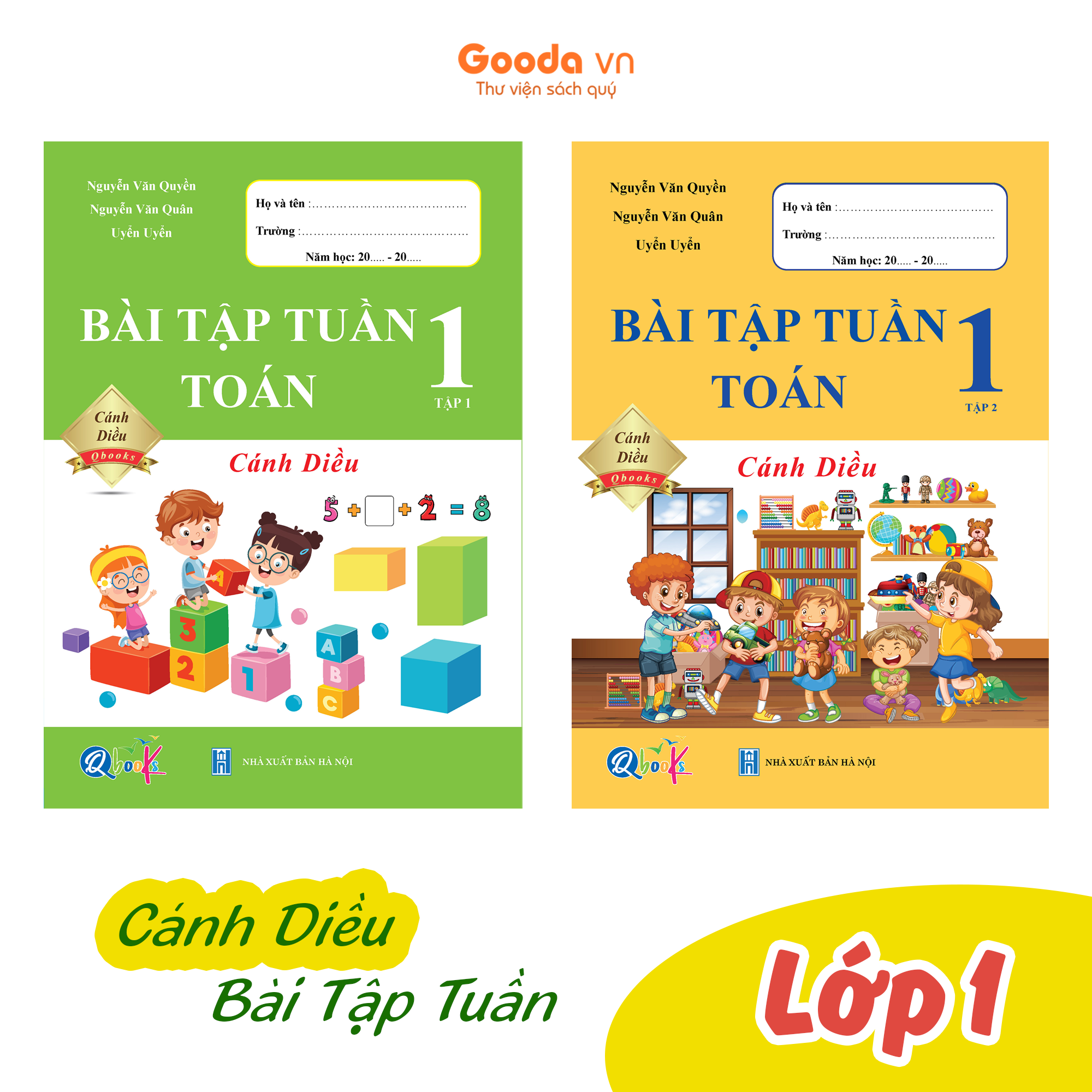 Bài Tập Tuần Toán Lớp 1 - Cánh Diều Tự Chọn Sách - Combo 2 Kì