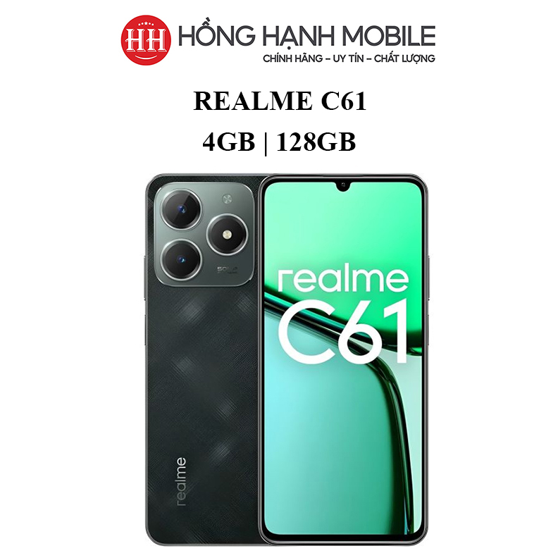 Điện Thoại Realme C61 4GB/128GB - Hàng Chính Hãng