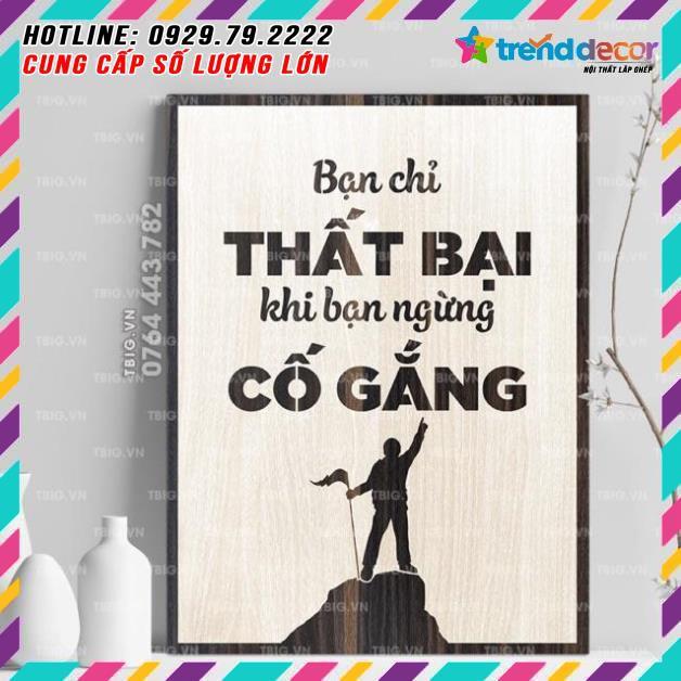 Tranh Treo Tường Gỗ TBIG049 trang trí phòng học TRENDDECOR.VN